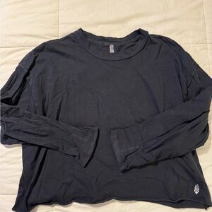 Free People Movement Inspire Layer long sleeve tee in black cotton